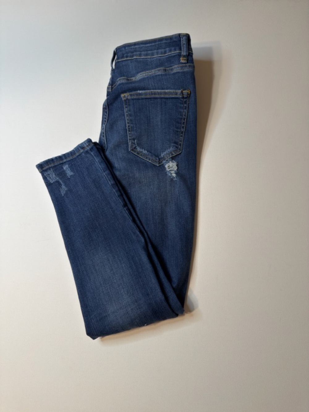 EUC Women's Dark Blue Stretch Skinny Jeans Size 5/27" Inseam (KB6)